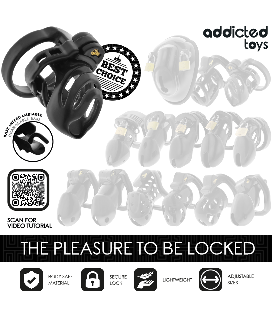 ADDICTED TOYS LOCKED - ETERNAL LOCK JAULA PARA PENE 9 CM