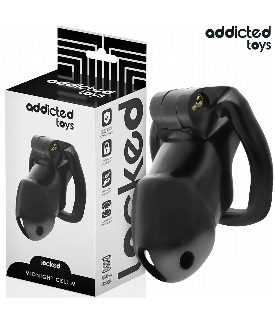 ADDICTED TOYS LOCKED - MINDNIGHT CELL PENIS CAGE SIZE M