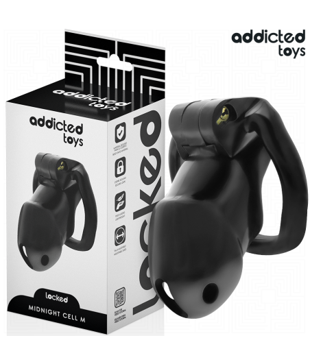 ADDICTED TOYS LOCKED - MINDNIGHT CELL PENIS CAGE SIZE M