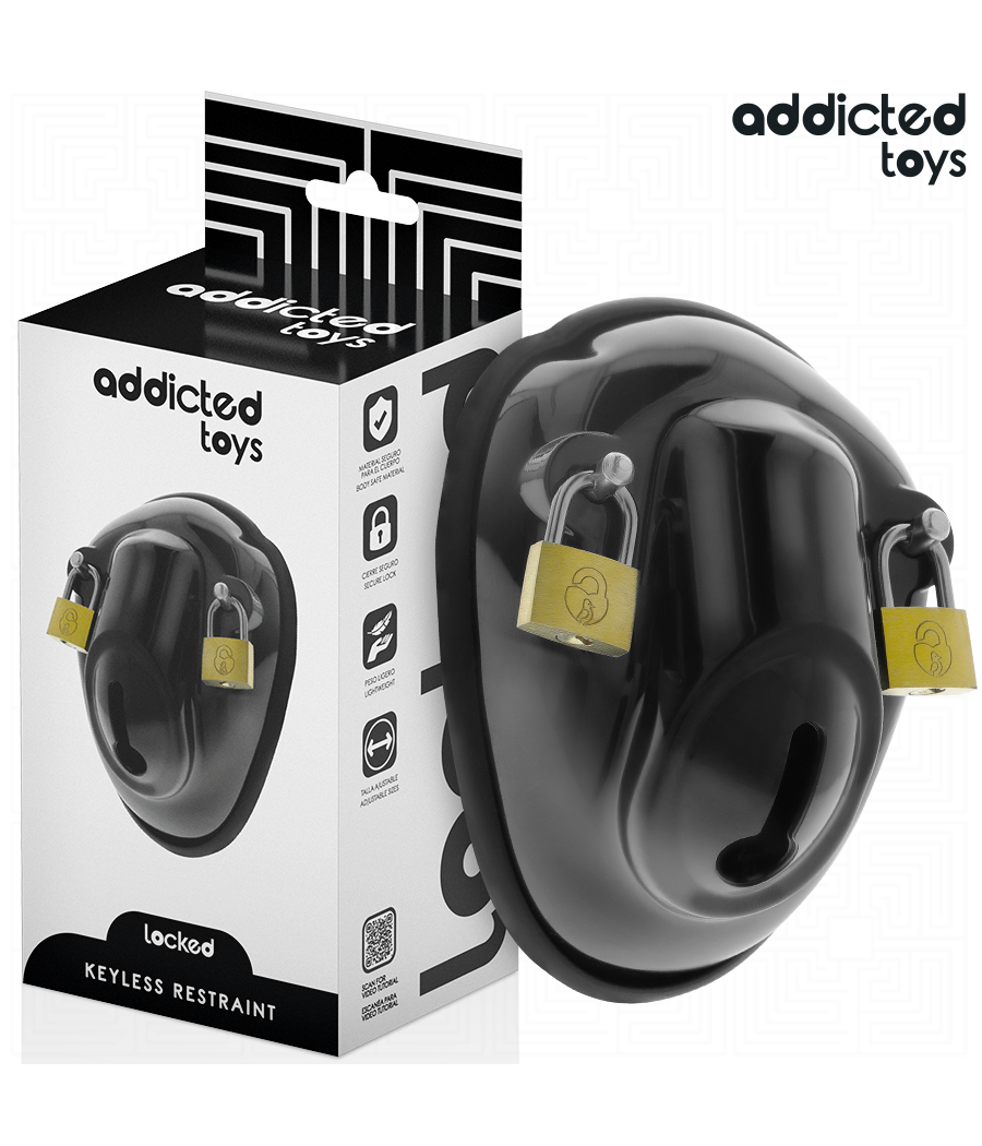 ADDICTED TOYS LOCKED - SCHLÜSSELLOSER PENISKÄFIG 11,5 CM