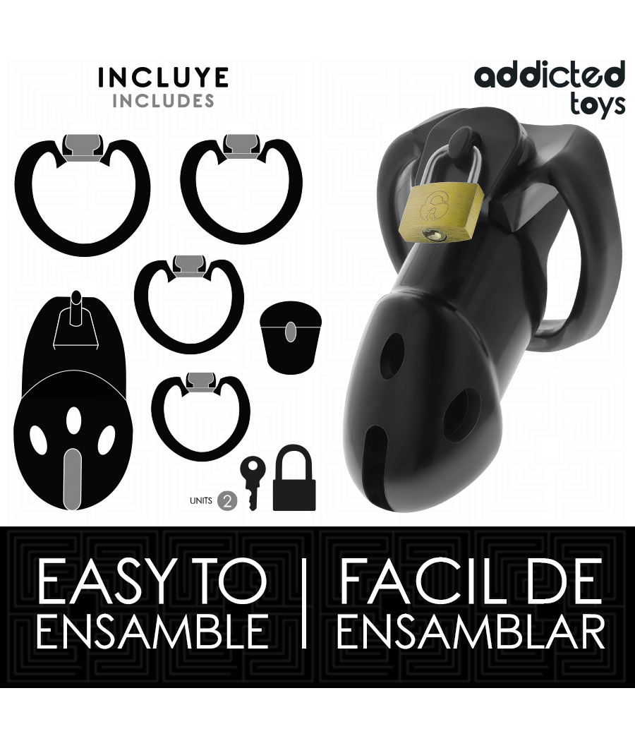 ADDICTED TOYS LOCKED - UNBROKEN DEN JAULA PARA PENE 9,8 CM