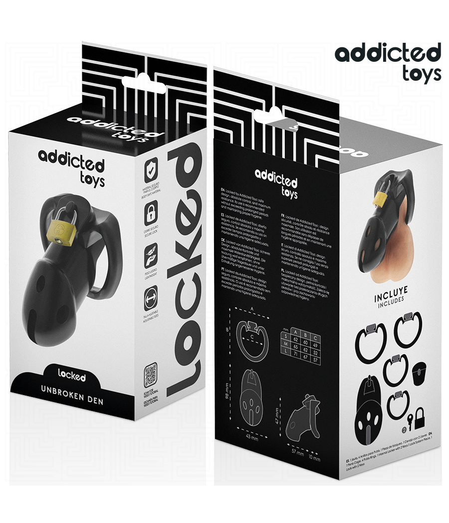 ADDICTED TOYS LOCKED - UNBROKEN DEN JAULA PARA PENE 9,8 CM
