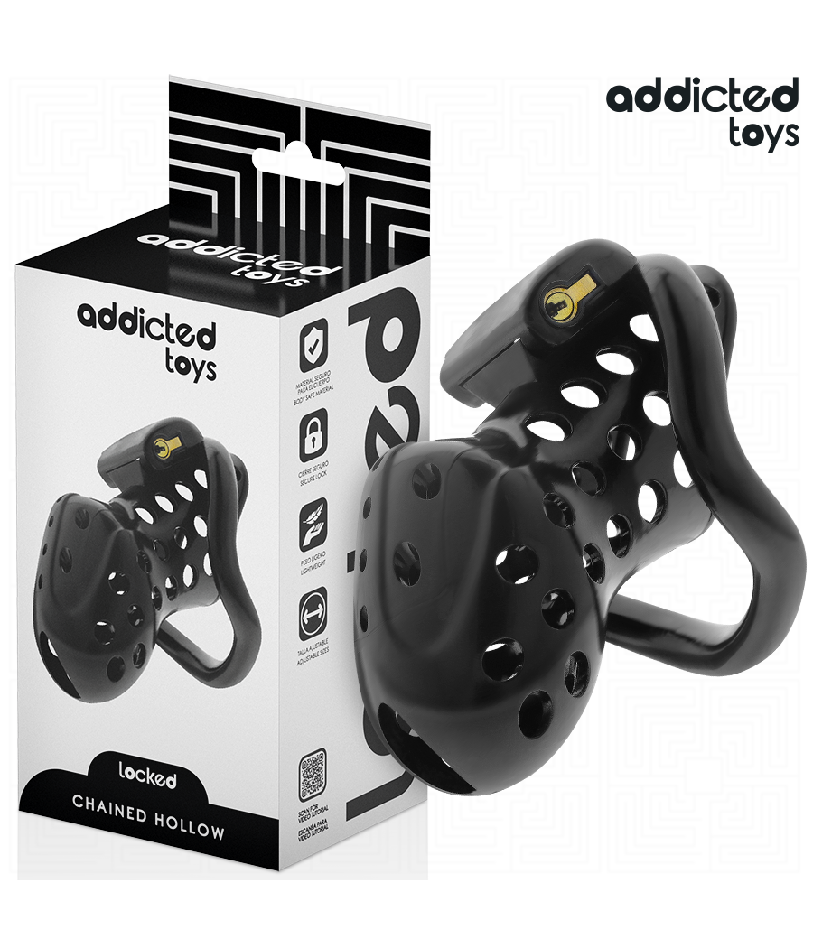 ADDICTED TOYS LOCKED - GAIOLA DE PÊNIS OCO COM CORRENTE 10,5 CM