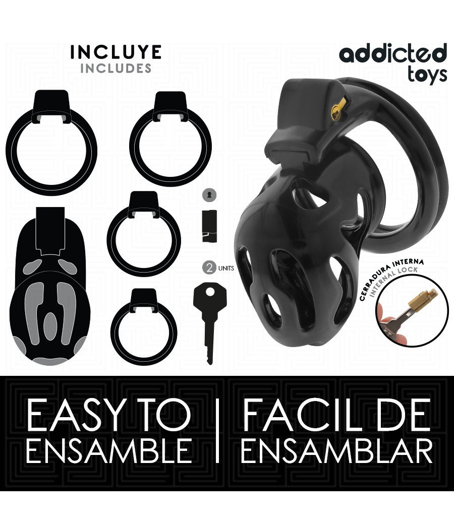 ADDICTED TOYS LOCKED - SEALED CRYPT PENIS CAGE 8 CM