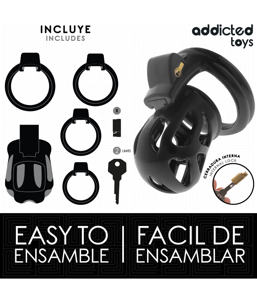 ADDICTED TOYS LOCKED - SILENT KEEP PENIS CAGE 7.5 CM