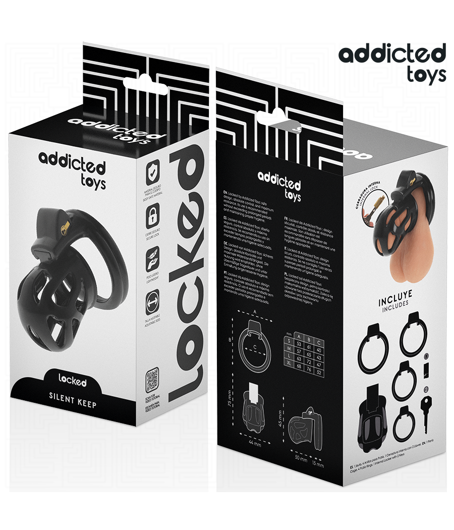 ADDICTED TOYS LOCKED - GABBIA PER PENE SILENZIOSA 7,5 CM