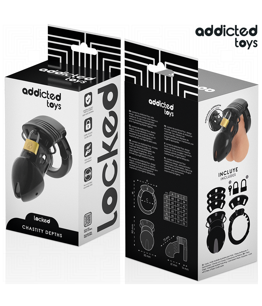 ADDICTED TOYS LOCKED - CHASTITY DEPTHS PENISKÄFIG 7,5 CM