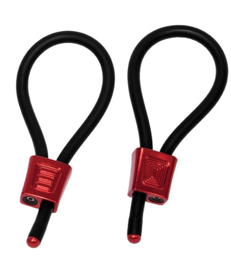 ELECTRASTIM - ANÉIS PENIANOS AJUSTÁVEIS PRESTIGE ELECTRA LOOPS VERMELHOS