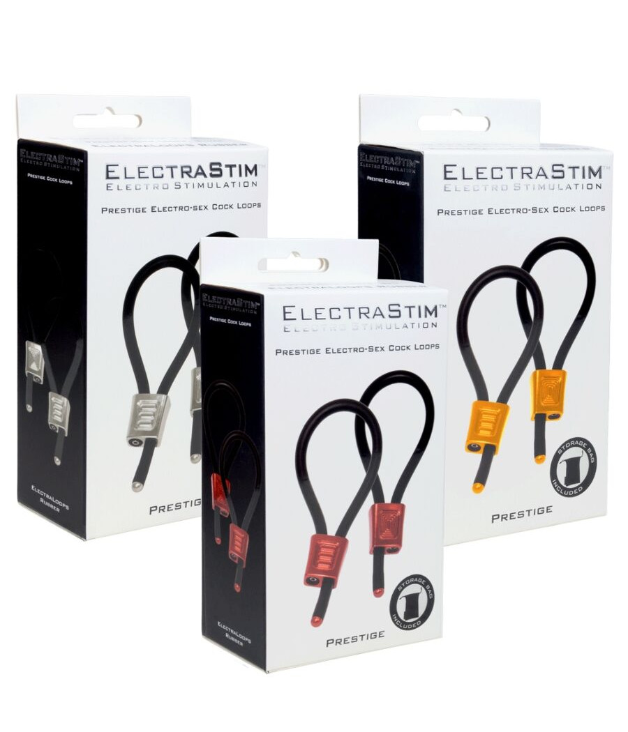 ELECTRASTIM - ANÉIS PENIANOS AJUSTÁVEIS PRESTIGE ELECTRA LOOPS VERMELHOS