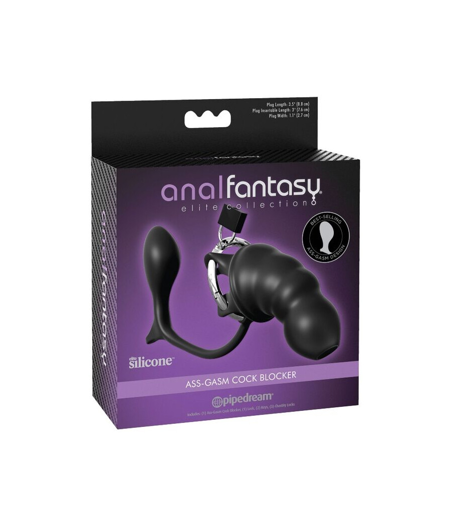 ANAL FANTASY ELITE COLLECTION - JAULA PARA PENE CON PLUG ANAL Y ESTIMULACIÓN PROSTÁTICA