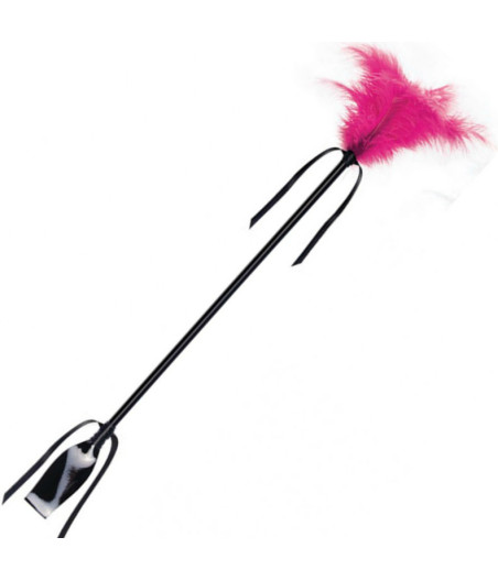 SECRETPLAY - WHIP & FEATHER NERO E FUCSIA