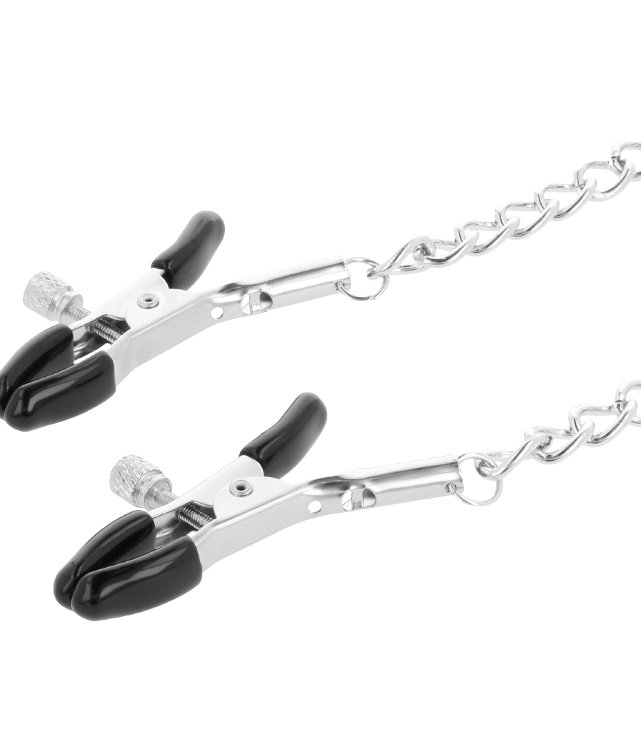DARKNESS - COLLAR WITH NIPPLE CLAMPS BLACK