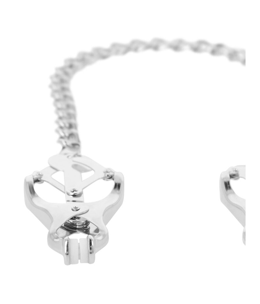 DARKNESS - METAL NIPPLE CLAMP WITH CHAIN