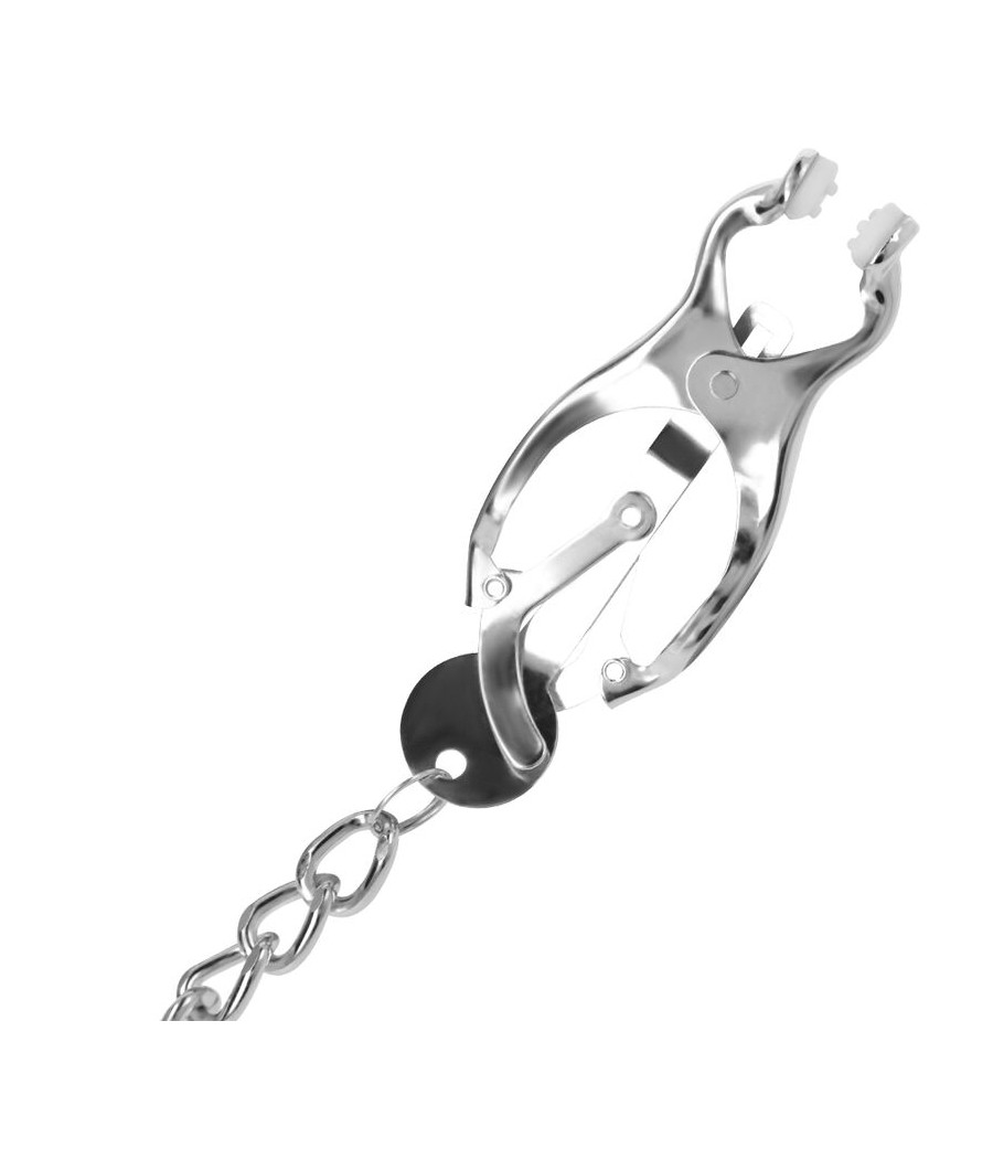 DARKNESS - NIPPELKLEMME AUS METALL MIT KETTE