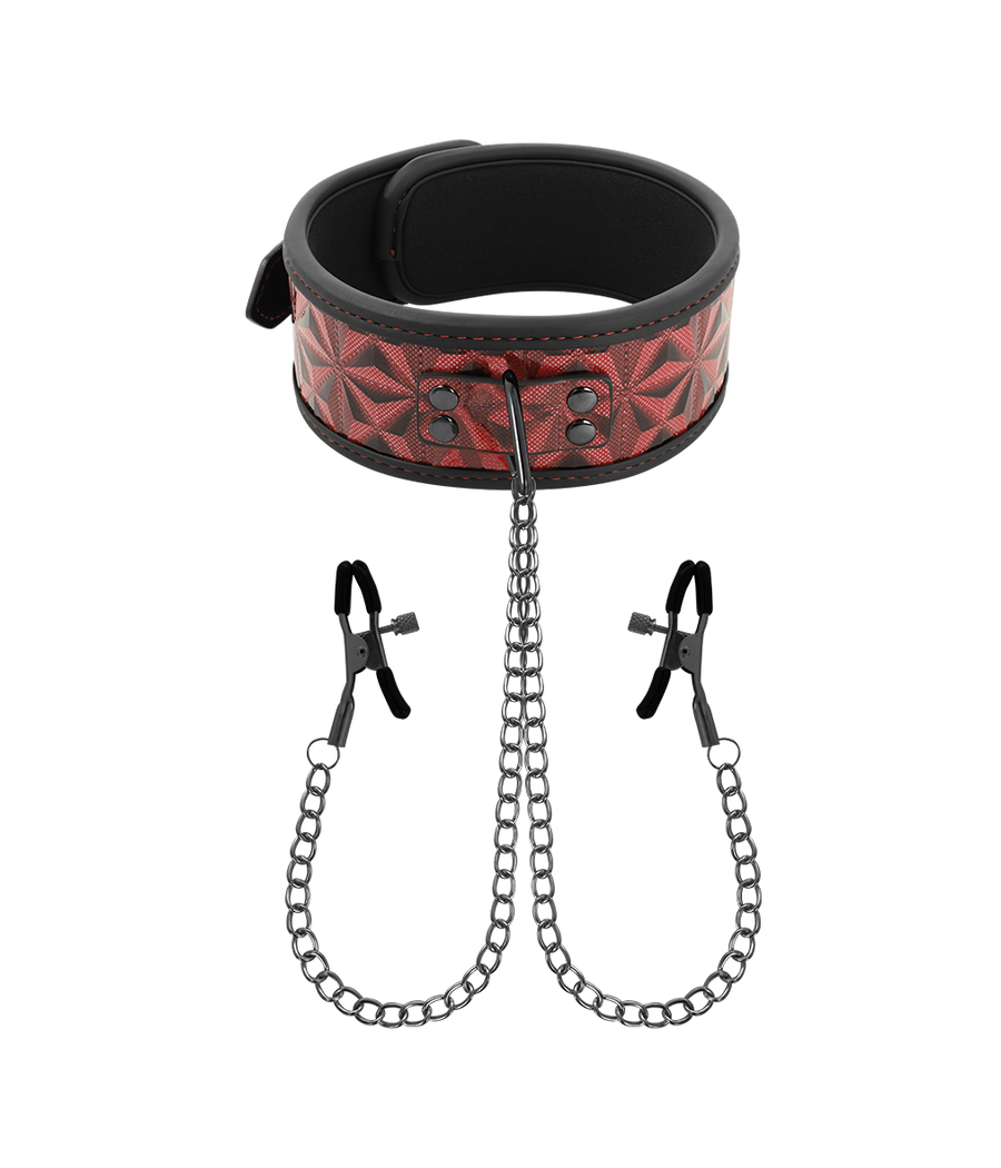 BEGME - RED EDITION HALSBAND MIT NIPPELKLEMMEN MIT NEOPRENFUTTER