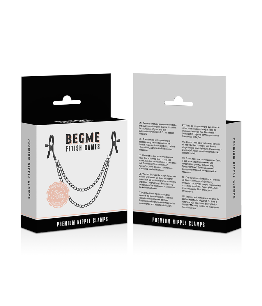 BEGME - RED EDITION PINZAS PEZONES CON CADENA