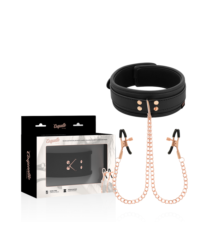 COQUETTE CHIC DESIRE - FANTASY-NIPPELKLEMMEN-HALSKETTE MIT NEOPRENFUTTER