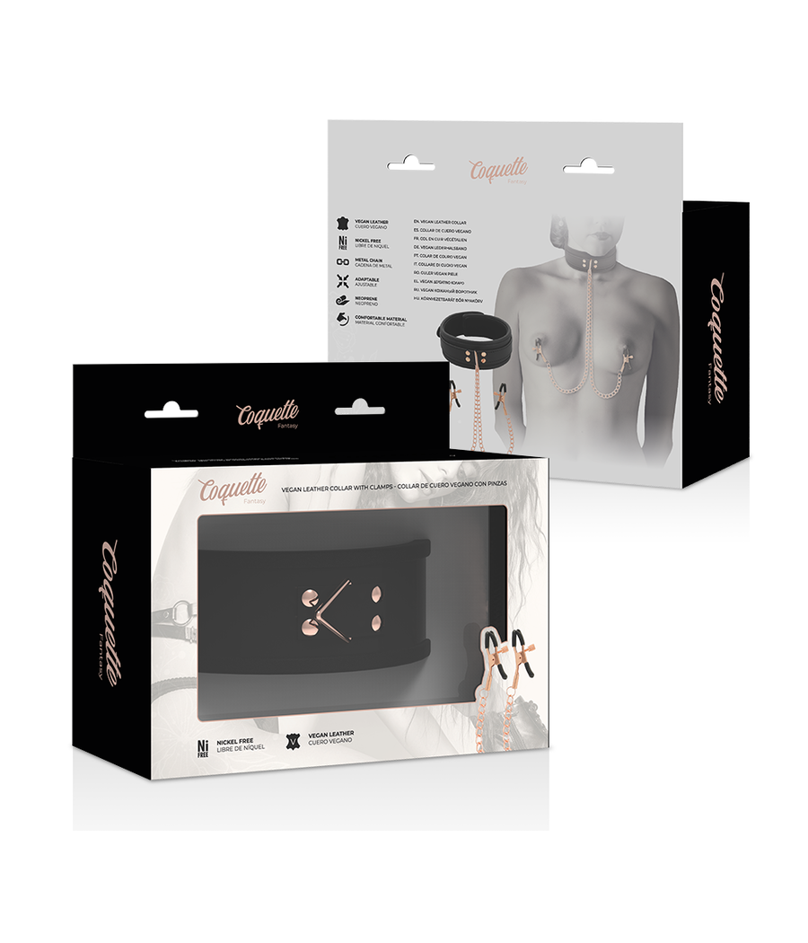 COQUETTE CHIC DESIRE - FANTASY-NIPPELKLEMMEN-HALSKETTE MIT NEOPRENFUTTER