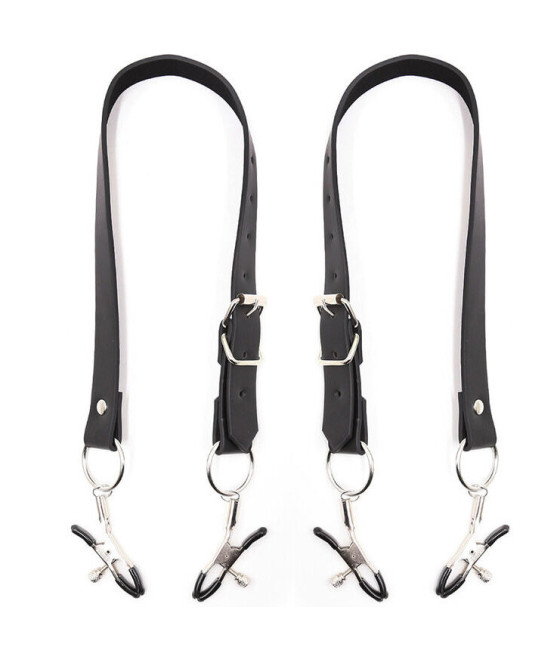 OHMAMA FETISH - CLITORIS CLAMPS WITH LEG STRAPS