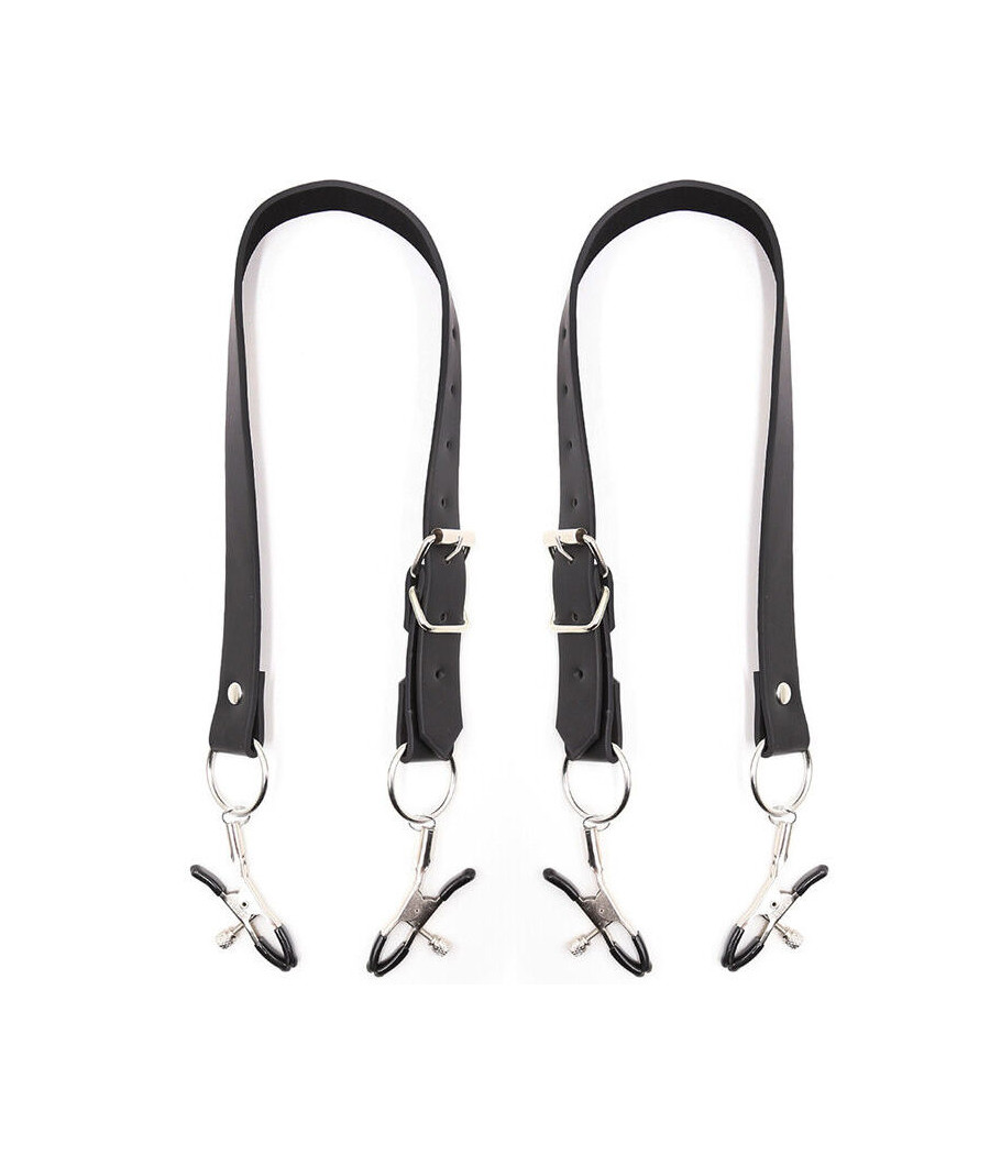OHMAMA FETISH - CLITORIS CLAMPS WITH LEG STRAPS