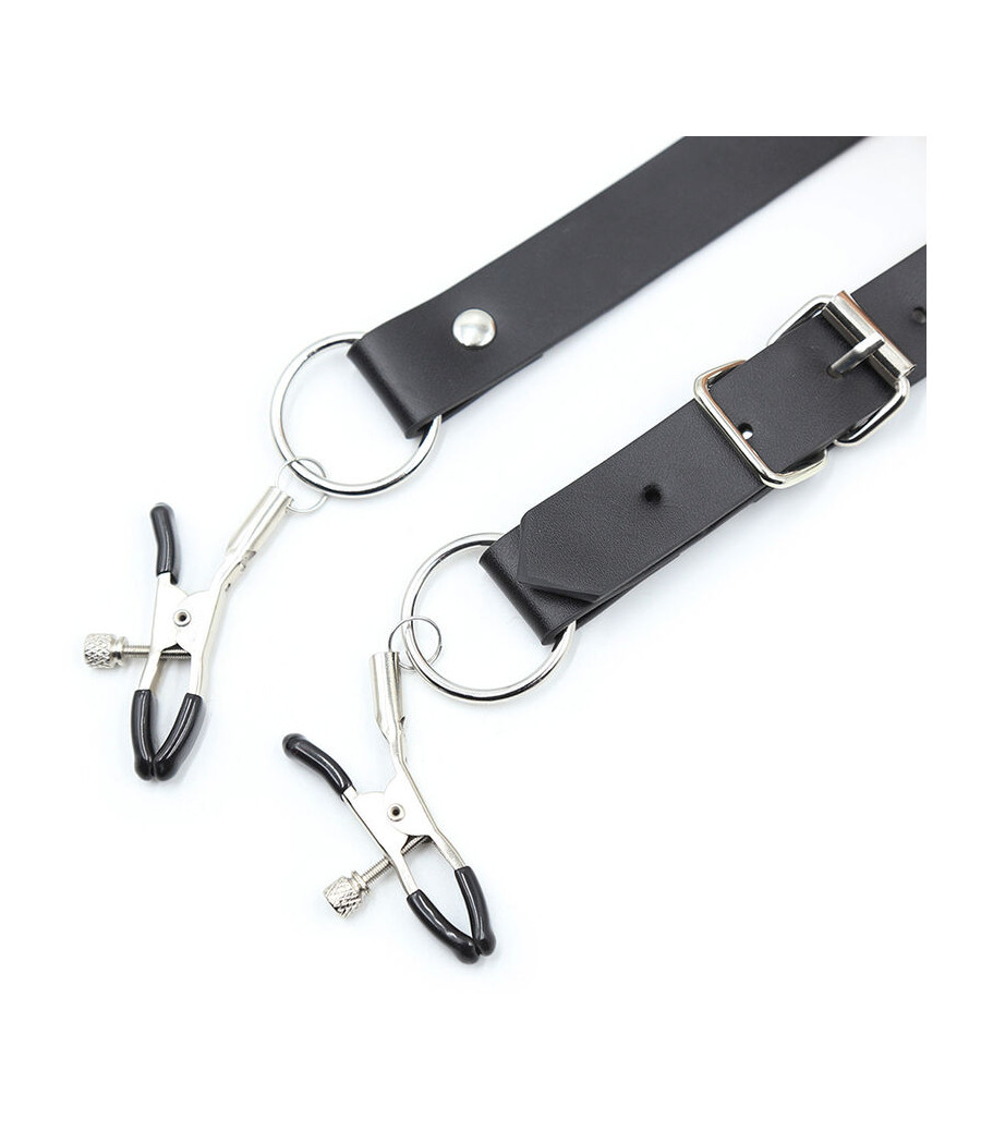 OHMAMA FETISH - CLITORIS CLAMPS WITH LEG STRAPS