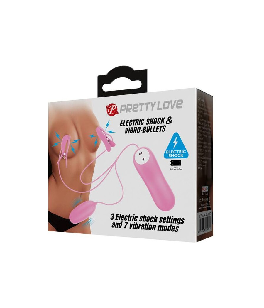PRETTY LOVE - PINA COM VIBRAO E ELETROSHOCK ROSA