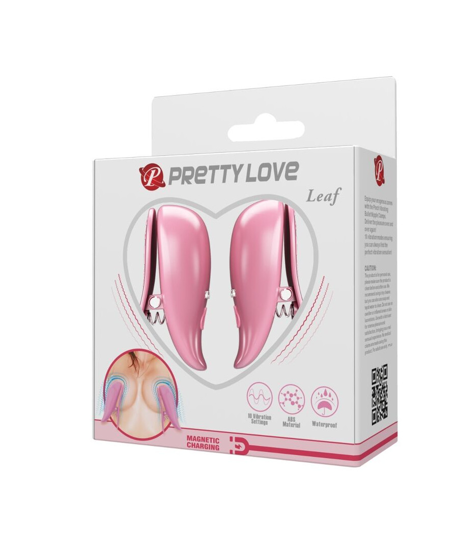 PRETTY LOVE - LEAF PINCES À TÉTON VIBRANT ROSE
