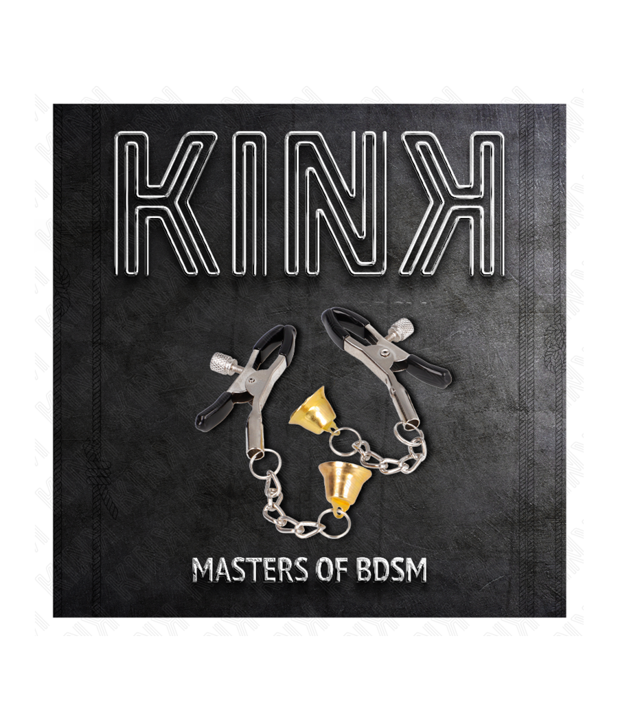 KINK - MORSETTI PER CAPEzzoli CON PENDENTE CAMPANELLA IN ORO 6 CM