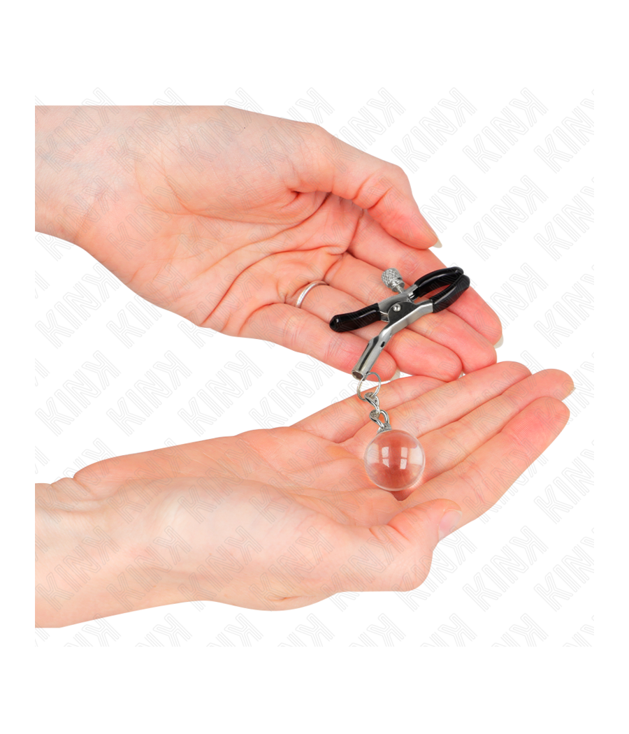 KINK - GLASPERLEN-NIPPELKLAMMERN SILBER 6 CM