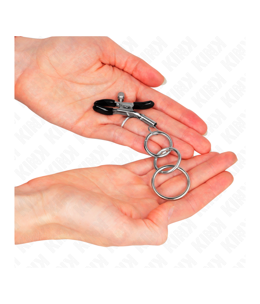 KINK - PINZAS PARA PEZONES CON 3 AROS 6 CM