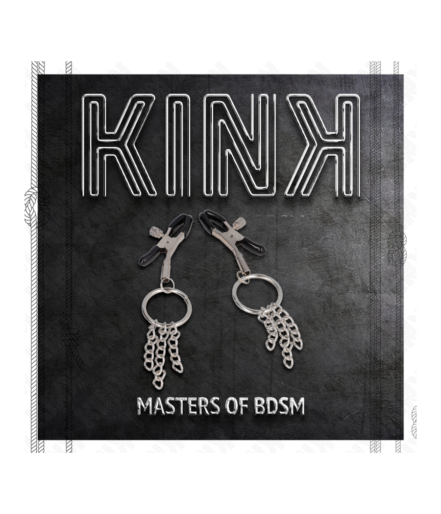 KINK - O-RING NIPPELKLEMME UND KLEINE KETTE SILBER 6 CM