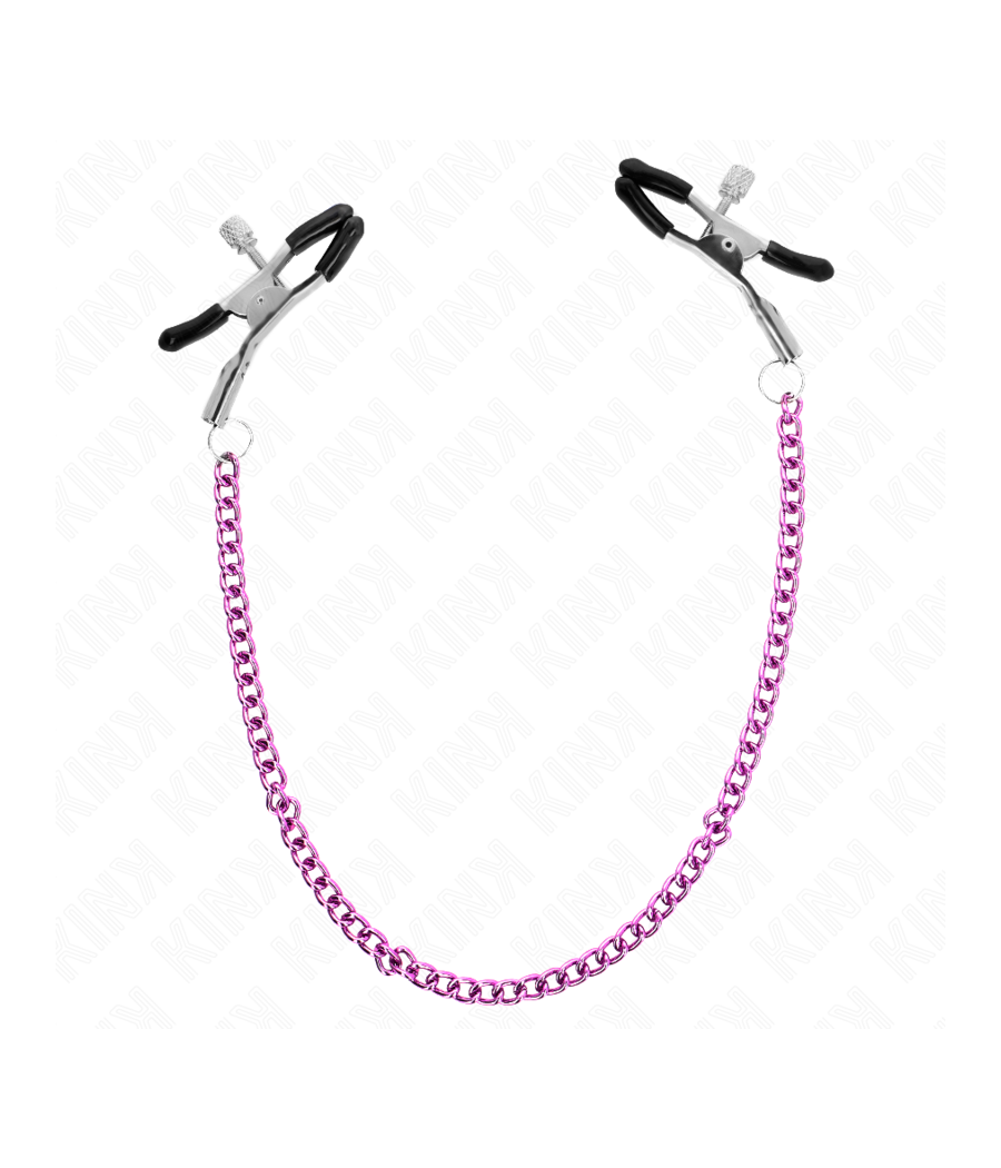 KINK - KETTE NIPPELKLEMMEN LILA 30 CM