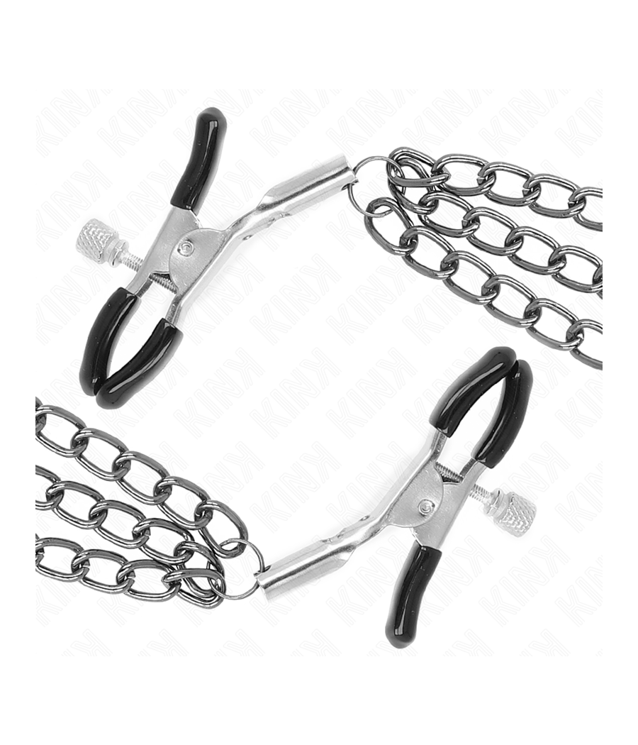 KINK - PINCES À METELIER AVEC 3 CHAÎNES NOIRES 20/23/28 CM