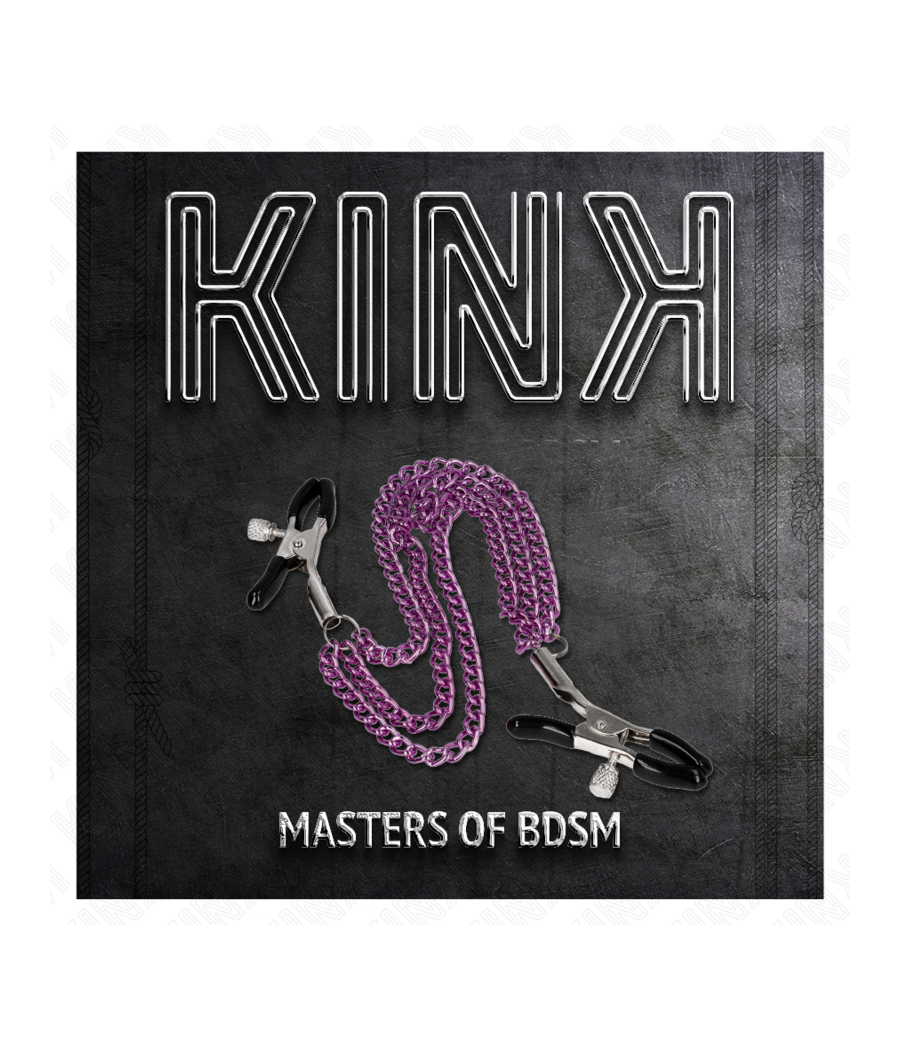 KINK - PINÇAS PARA BICOS COM 3 CORRENTES ROXO 20/23/28 CM