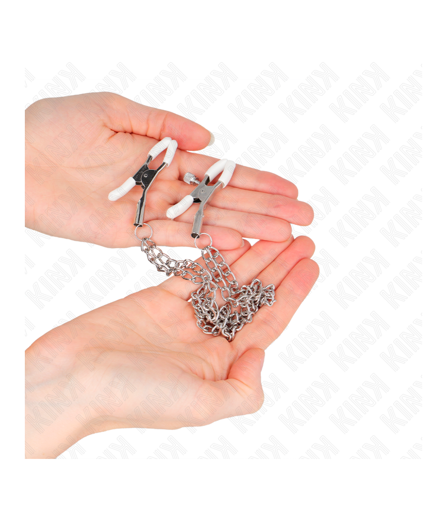 KINK - PINCES À METELIER AVEC 2 CHAÎNES FINES ARGENT 20/23 CM