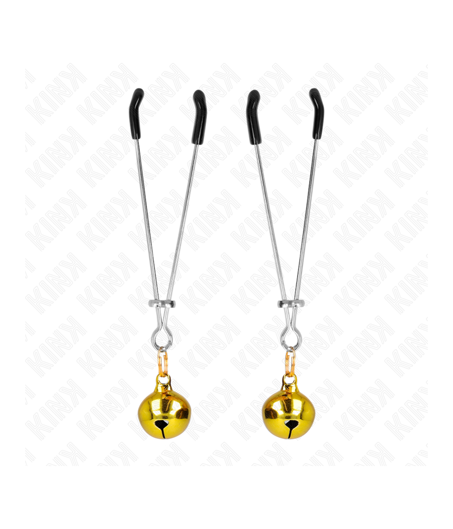 KINK - THIN BELL NIPPLE CLAMPS GOLD 7 CM