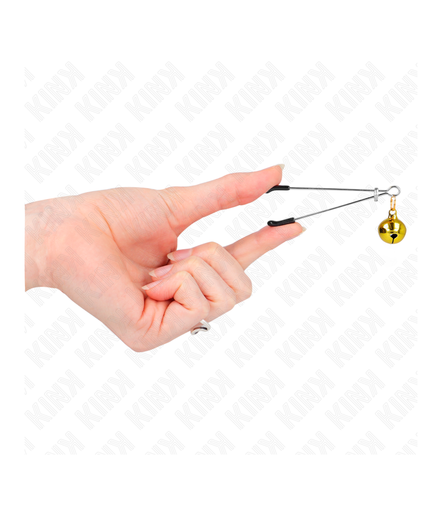 KINK - PINZAS PARA PEZONES FINA CON CASCABEL DORADO 7 CM