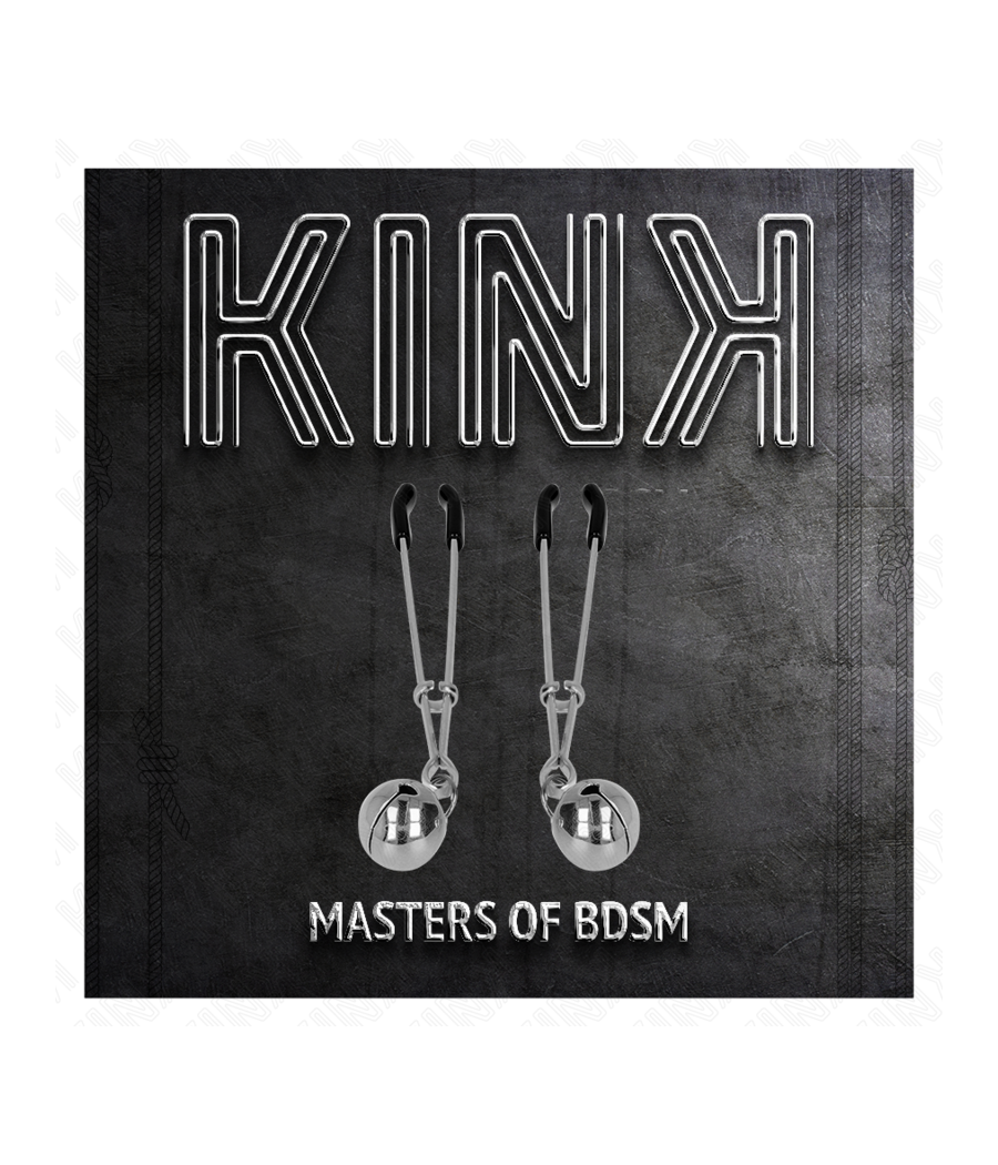 KINK - PINZAS PARA PEZONES FINA CON CASCABEL PLATEADO 7 CM