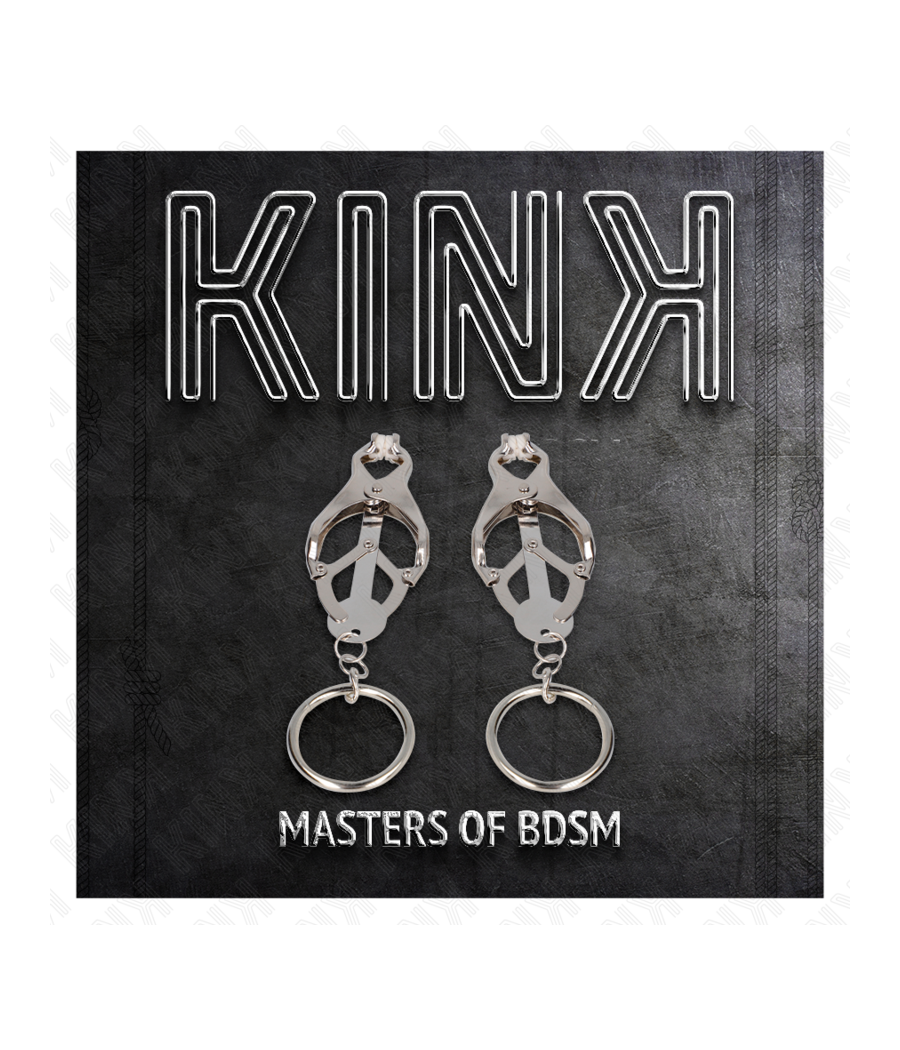 KINK - MORSETTI PER CAPEZZOLI CON O-RING TRIFOGLIO GIAPPONESE ARGENTO