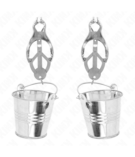 KINK - PINZE PER CAPEZZOLI TRIFOGLIO GIAPPONESE CON SECCHIELLI ARGENTO