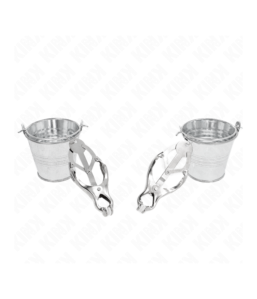 KINK - PINZAS PARA PEZONES ESTILO JAPONÉS CON CUBOS PLATEADO