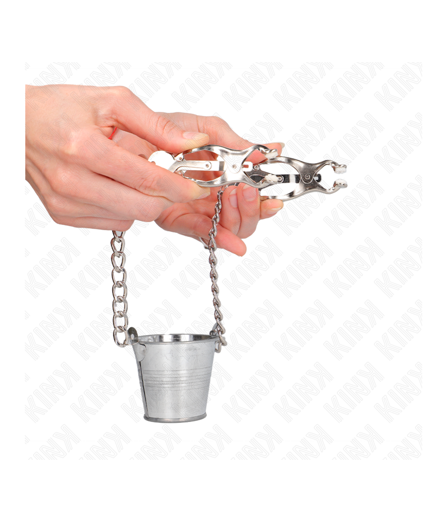 KINK - PINZAS PARA PEZONES CON CUBO PLATEADO