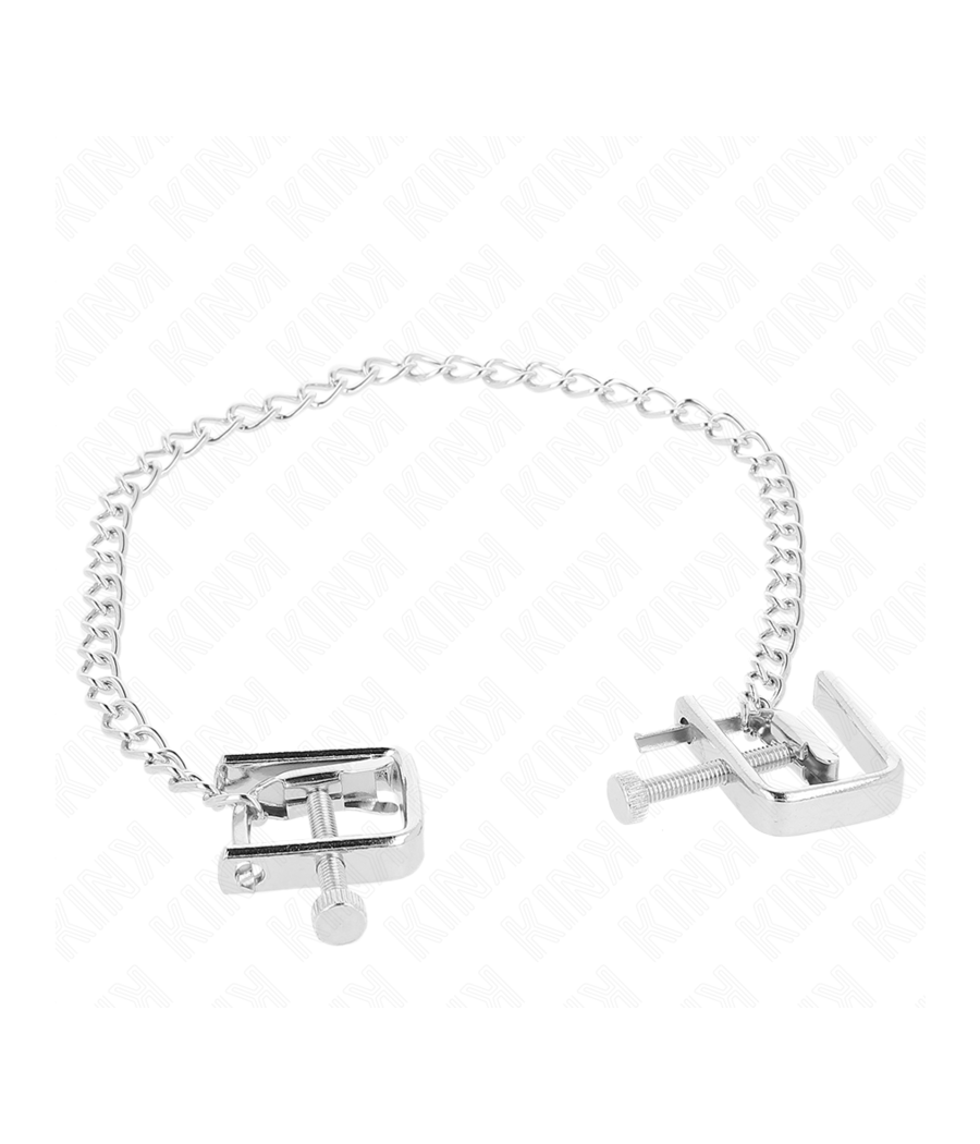 KINK - PINZAS PARA PEZONES COMPRESORA TORNILLO DE BANCO CON CADENA 30 CM