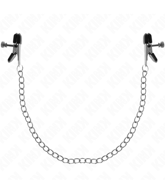 KINK - PINÇAS DE CORRENTE PLANA PRATA 34 CM