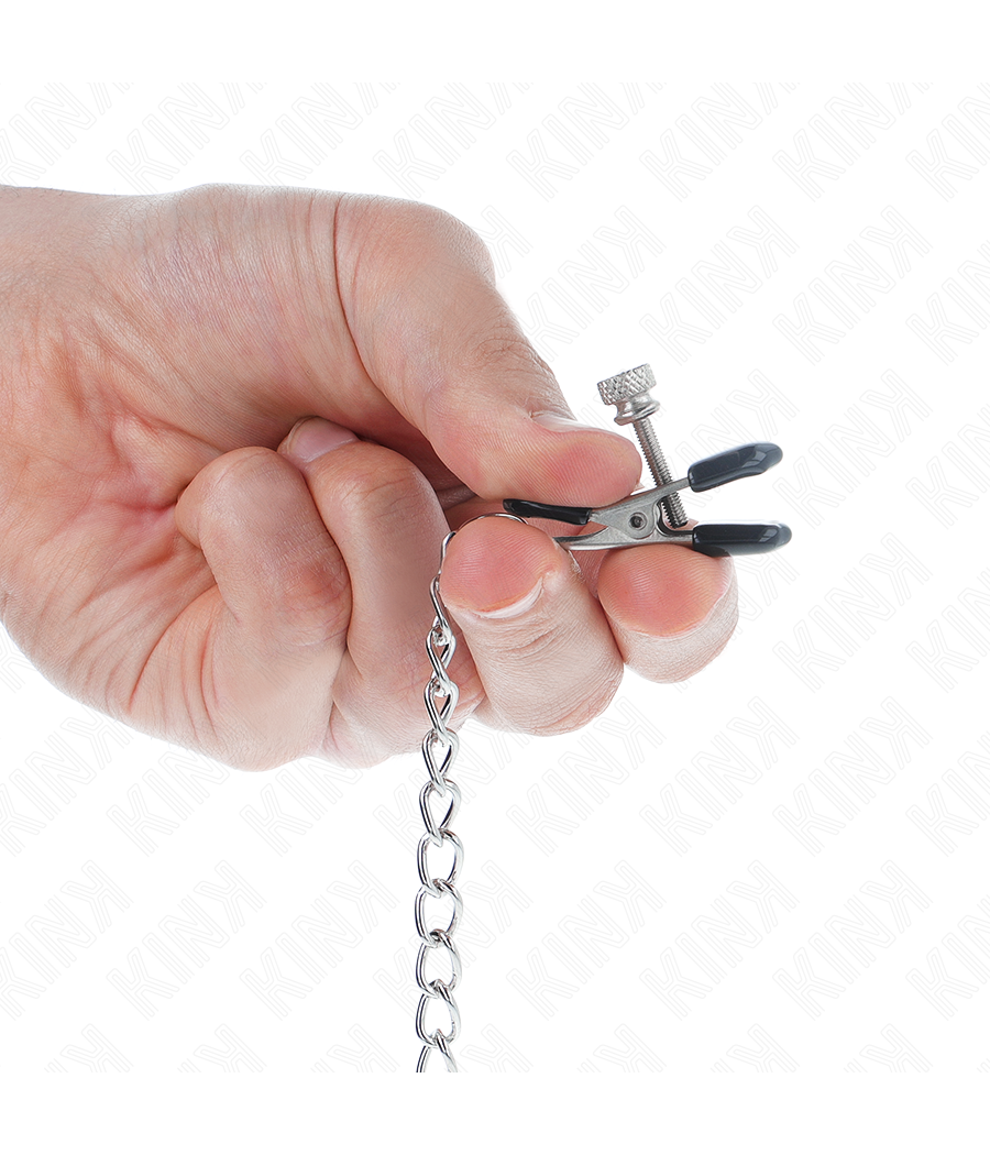 KINK - FLAT CHAIN NIPPLE CLAMPS SILVER 34 CM