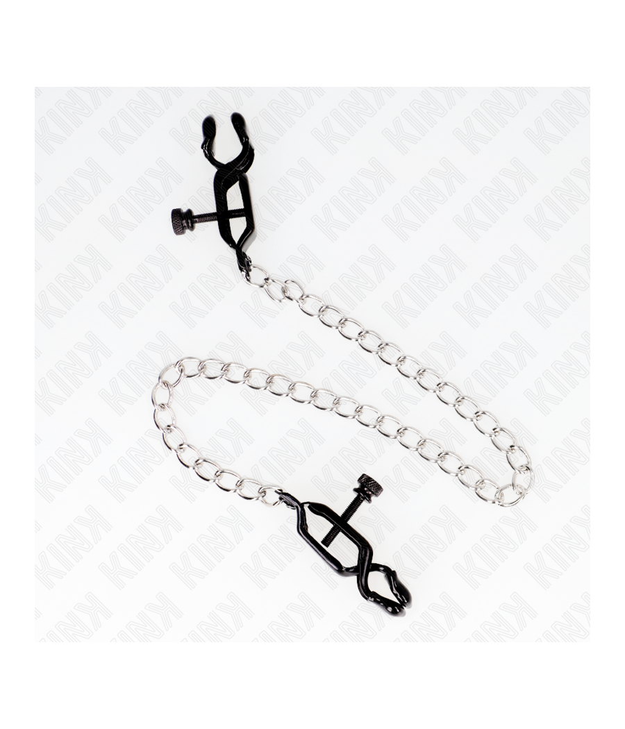 KINK - FLACHE KETTE NIPPELKLEMMEN SILBER 30 CM