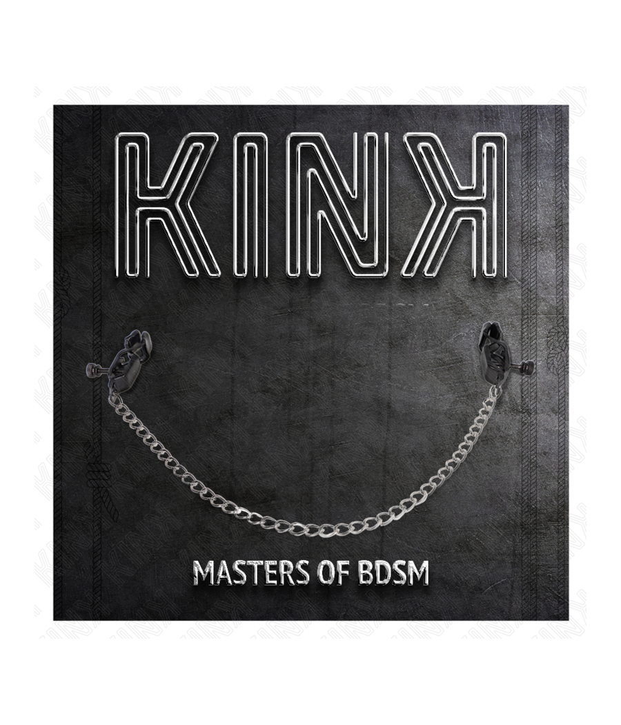 KINK - MORSETTI PER CAPEZZOLI A CATENA PIATTA ARGENTO 30 CM