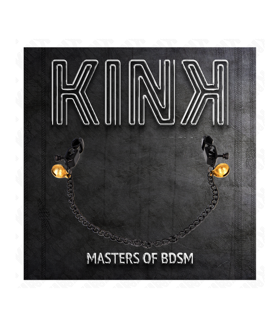 KINK - FLAT CHAIN NIPPLE CLAMPS AND BELL SILVER 30 CM