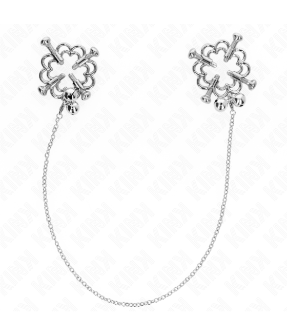 KINK - METALLISCHE BLUMEN-NIPPELKLAMMERN MIT KETTE