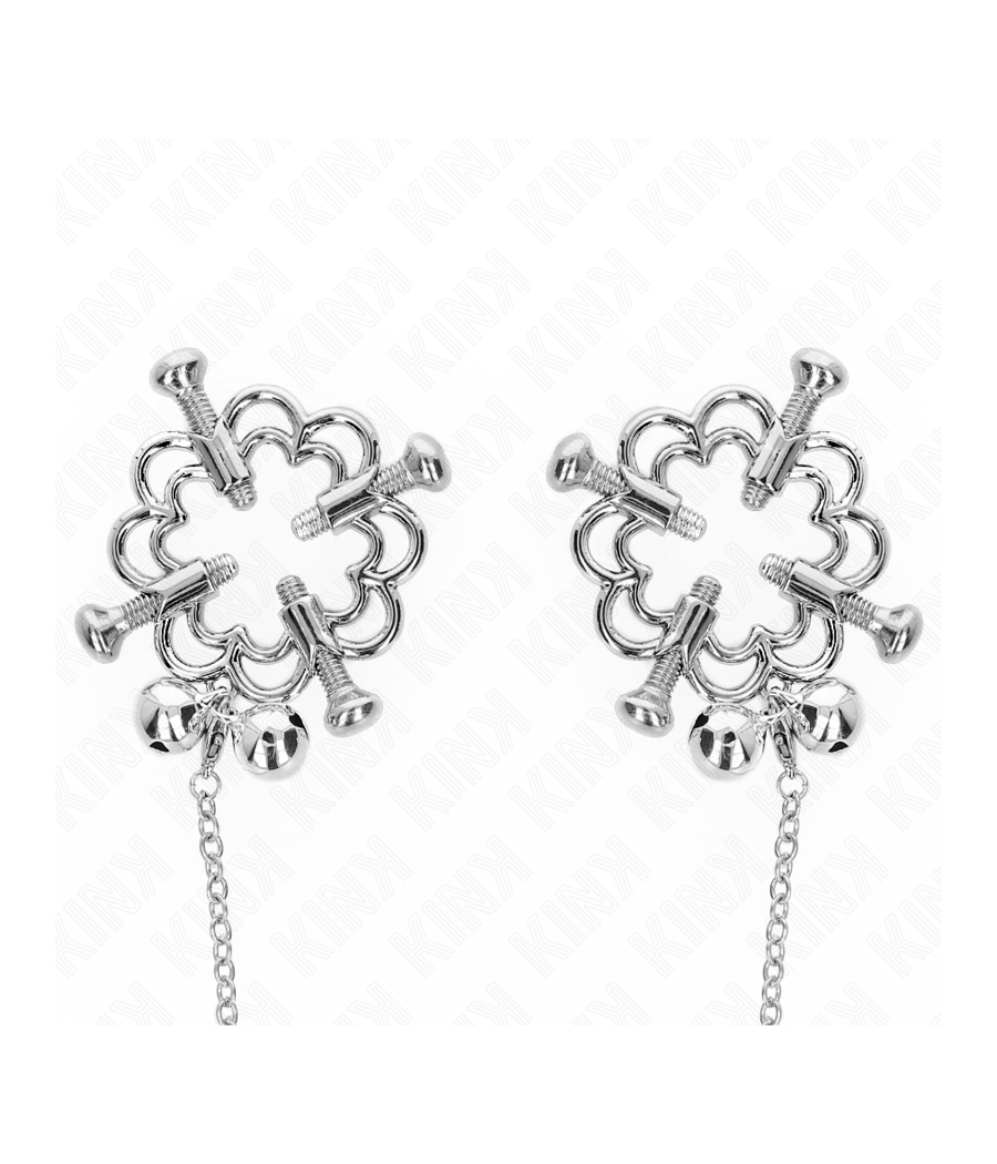 KINK - METAL FLOWER NIPPLE CLAMPS WITH CHAIN
